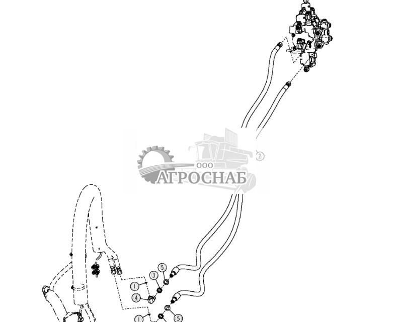 Шланги гидравлического цилиндра поворота ножа (полн. гидравл. упр.) - ST26488 369.jpg